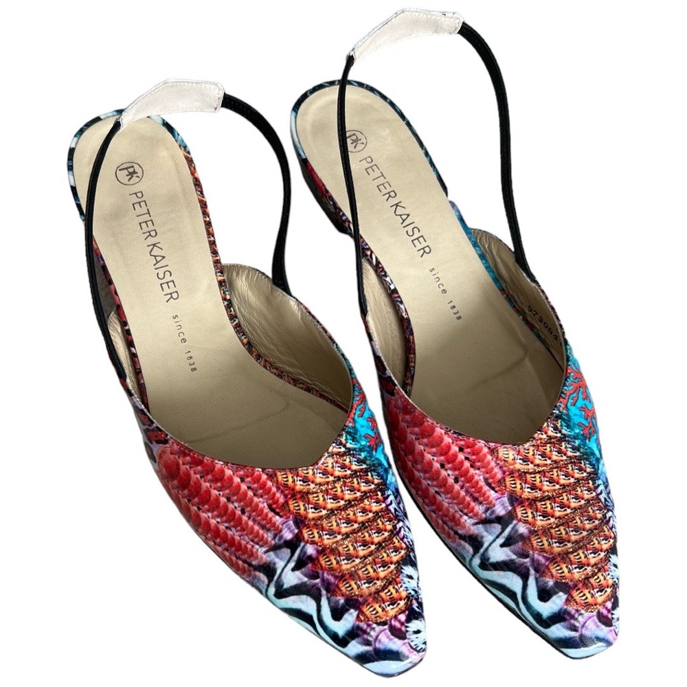 Peter Kaiser Multi Colour Sling Back Flats
